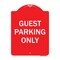 Signmission Designer Series Guest Parking Only, Red & White Heavy-Gauge Aluminum Sign, 24" x 18", RW-1824-9972 A-DES-RW-1824-9972 - alternate 1